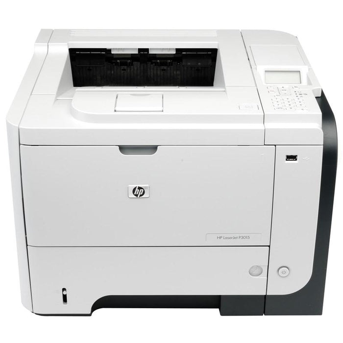 HP LaserJet Enterprise P3015dn Black and White Laser Printer 40-ppm 600-Sheets Mono 1200dpi x 1200dpi Duplex 128MB Memory Hi-Speed USB Gigabit Ethernet