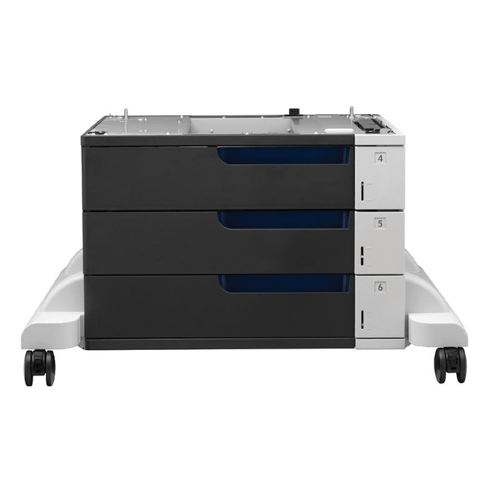 HP 3x500-sheet Paper Feeder And Stand Provides 1500 Sheet Input Capacity.
